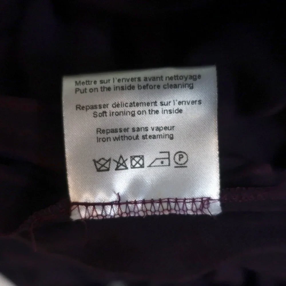 LANVIN DRESS PURPLE WOOL SIZE 40 LONG SLEEVE V-NECK - Picture 8 of 8